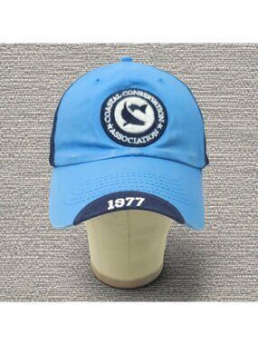 CCA Coastal Conservation Association 1977 Fishing Hat Cap Blue Navy Adjustable